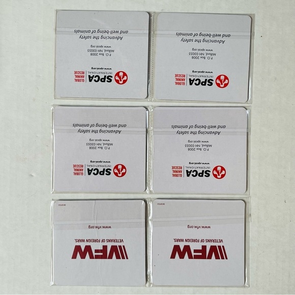 Animal Print Coasters Dog Cat Flag New Sealed Yorkshire Terrier Shorthair Cat - Picture 5 of 5